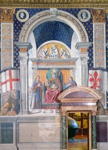 Saints Zenobius, Stephen and Lawrence, (detail) by Domenico Ghirlandaio